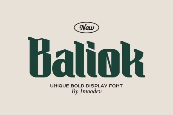 Baliok: A Chic Display Font for Memorable Branding