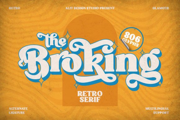 Broking: A Retro Display Font for Bold Web Design