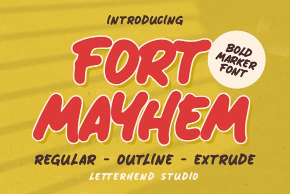 Fort Mayhem: A Bold Marker Display Font for Makers