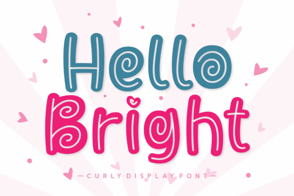 Hello Bright: A Curly Display Font for Warm Editorial Design
