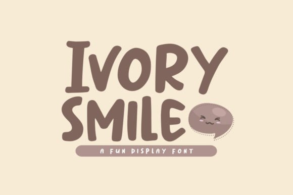 Ivory Smile: A Playful Display Typeface for Creative Branding