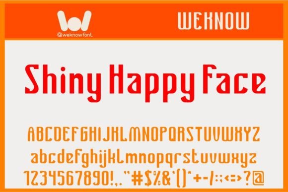 Shiny Happy Face: The Display Font Your Crafts Deserve