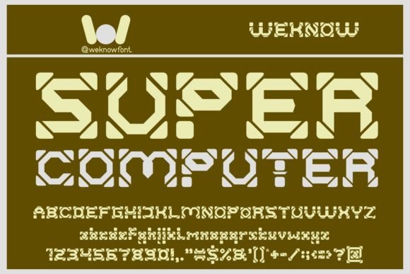 Super Computer: A Display Font for Bold Marketing Visuals