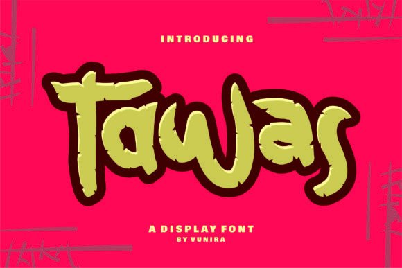 Tawas: A Playful Display Font for Crafters and Shops