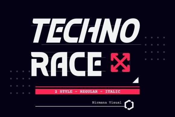 Typing Bold Labels with the Techno Race Display Font